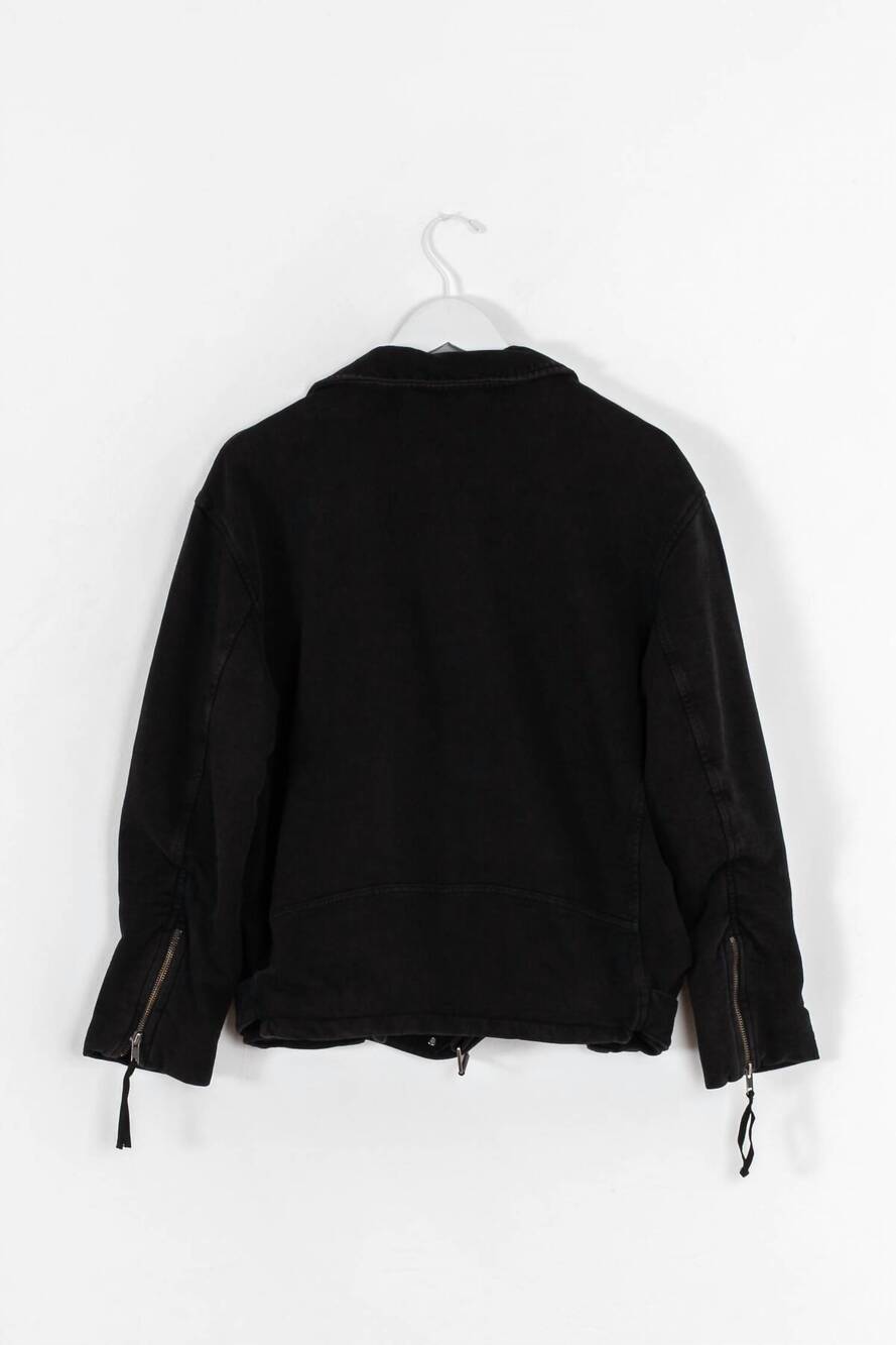 NEW FREE PEOPLE rebel rebel knit moto jacket in black - Picture 8 of 8